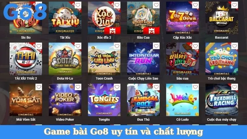 Game bài Go8 uy tín và chất lượng